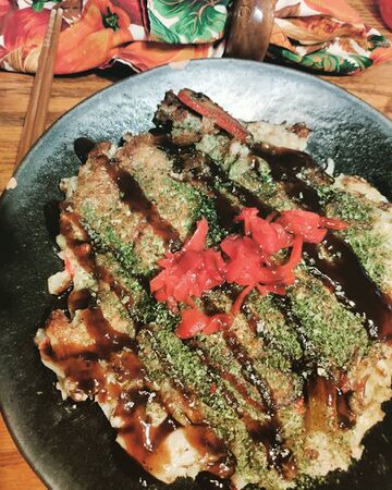 July 11, 2021 #okonomiyaki #vegetarian