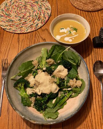 Tuesday December 29 Brassica salad + corn chowder
