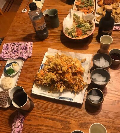 Wednesday April 29 fresh veggie tempura + somen
